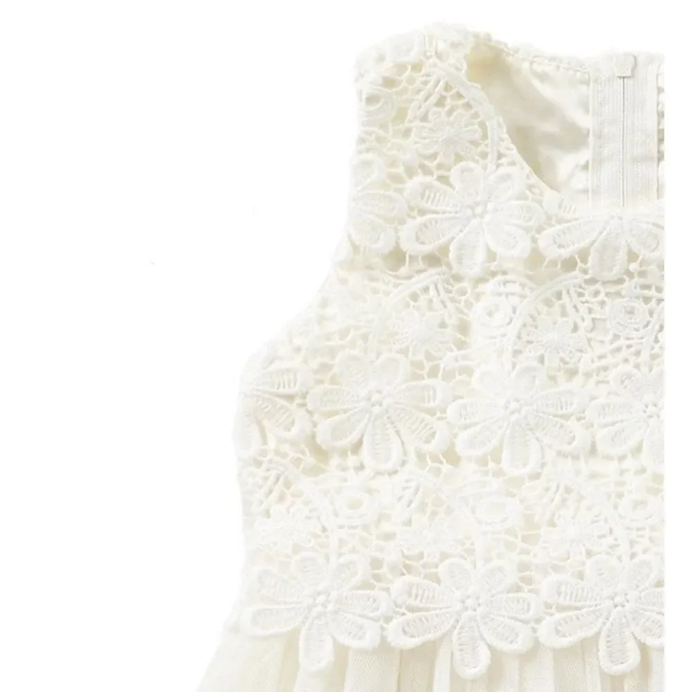 Popatu Tulle/Lace Tie-Back Dress